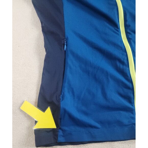 Kitsbow Shirt Womens L Cycling Back Pockets Zip Wind Suit Blue Short‎ Sleeve - Picture 12 of 12
